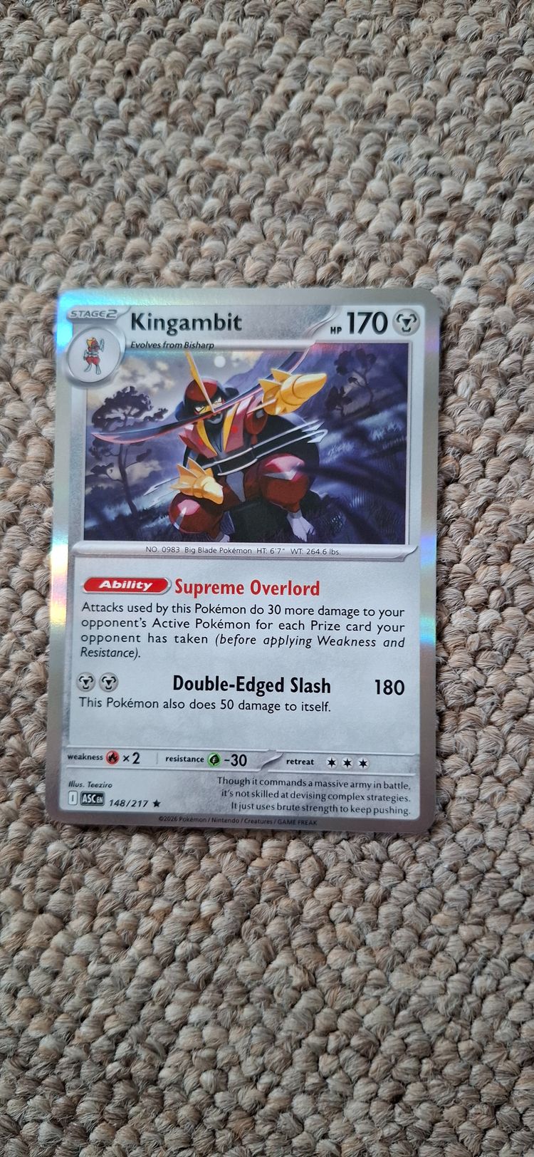 Kingambit Pokémon Card