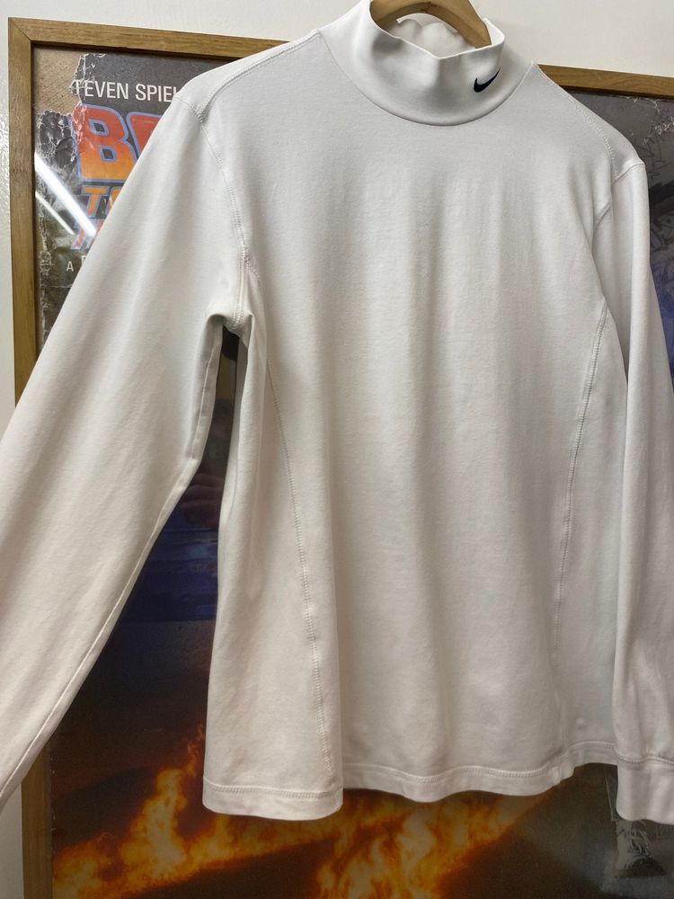 2000s Nike Solo Swoosh Raised Neck Long Sleeve Tee imagen 3