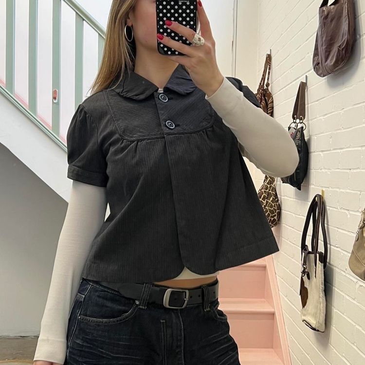 Other Black Short-Sleeve Button-Up Top product image