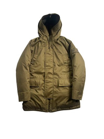 Olive Green Hooded Parka Jacket stone island ghost