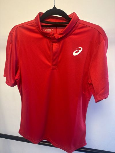 Asics red polo shirt