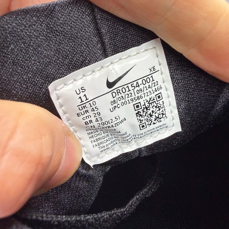 Immagine di Nike Air Huarache Size UK 10 J22 Black Cool Grey White Men's Trainers DR0154-001 4