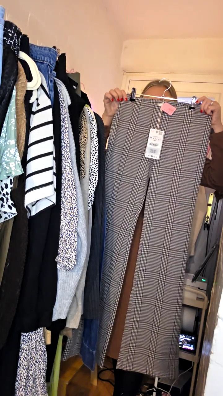 Zara new zara brown flare legging retail19.99 product image