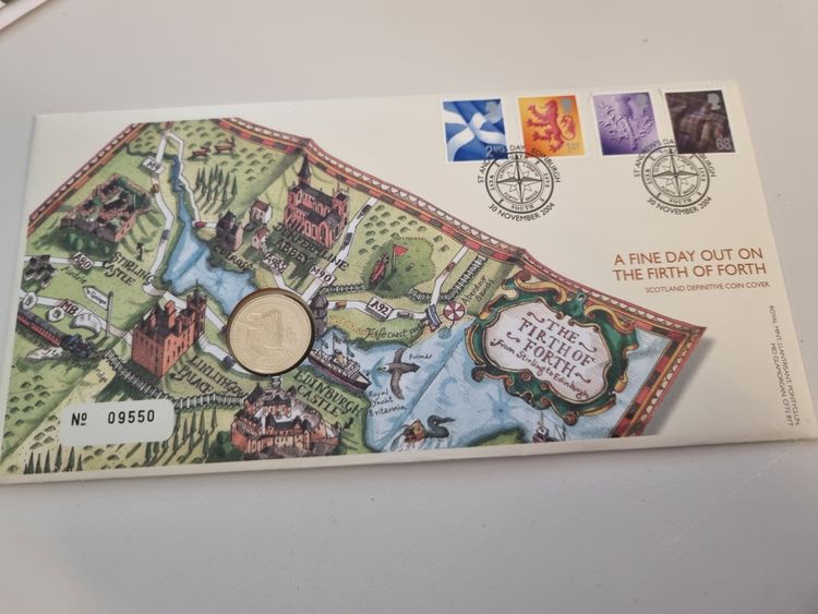 Commemorative Coin Cover With Five Pounds Coins