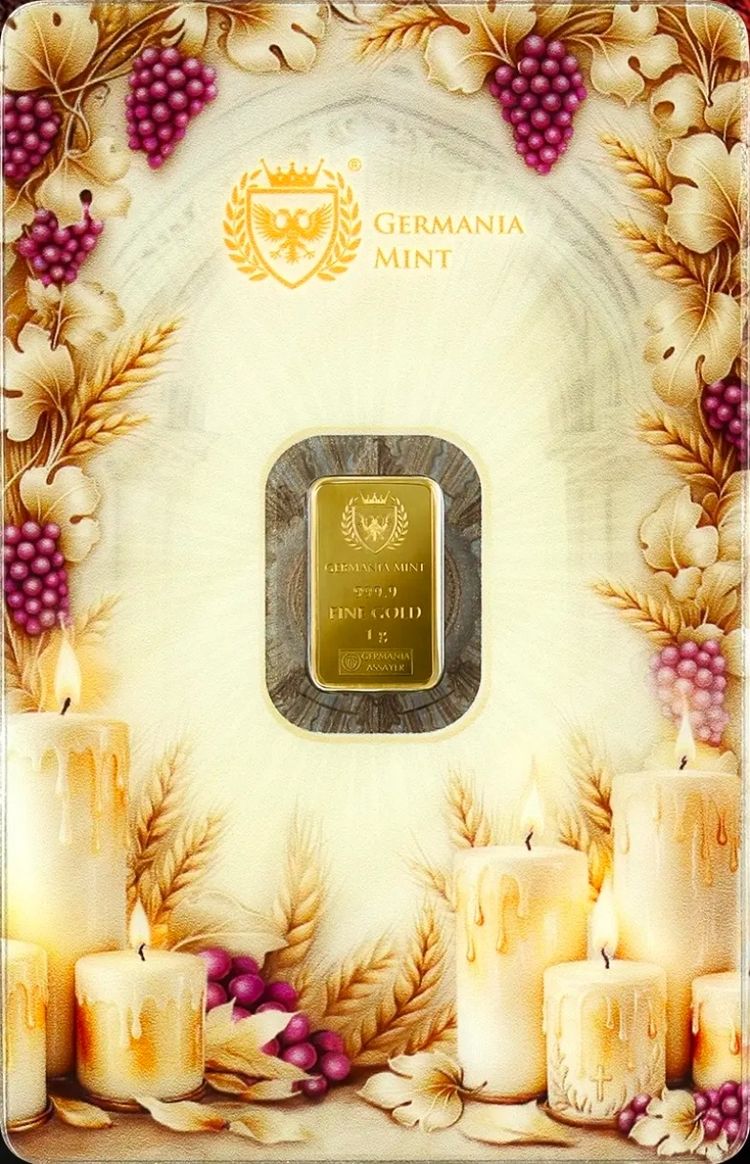 1g Gold Germania Mint Fine Gold Bar