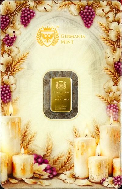 1g Gold Germania Mint Fine Gold Bar