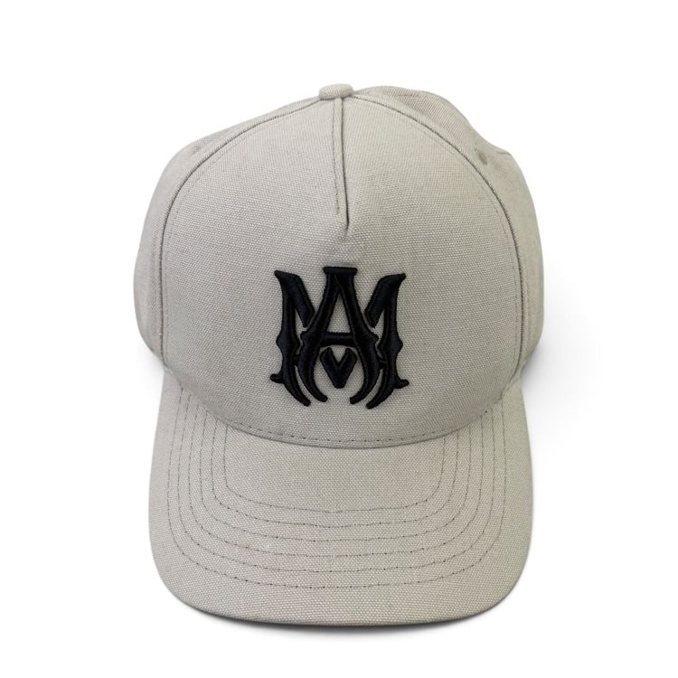 Amiri Men’s Beige MA Logo Full Canvas Cap image 1
