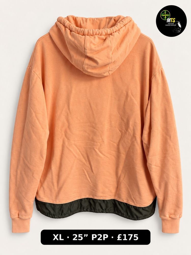 2500 Moncler Peach Hoodie With Black Hem 25” p2p imagen 2
