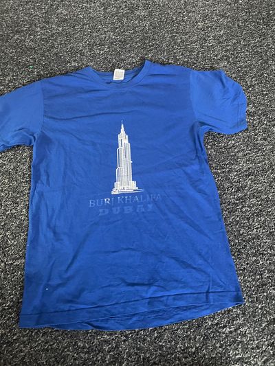 blue graphic t-shirt