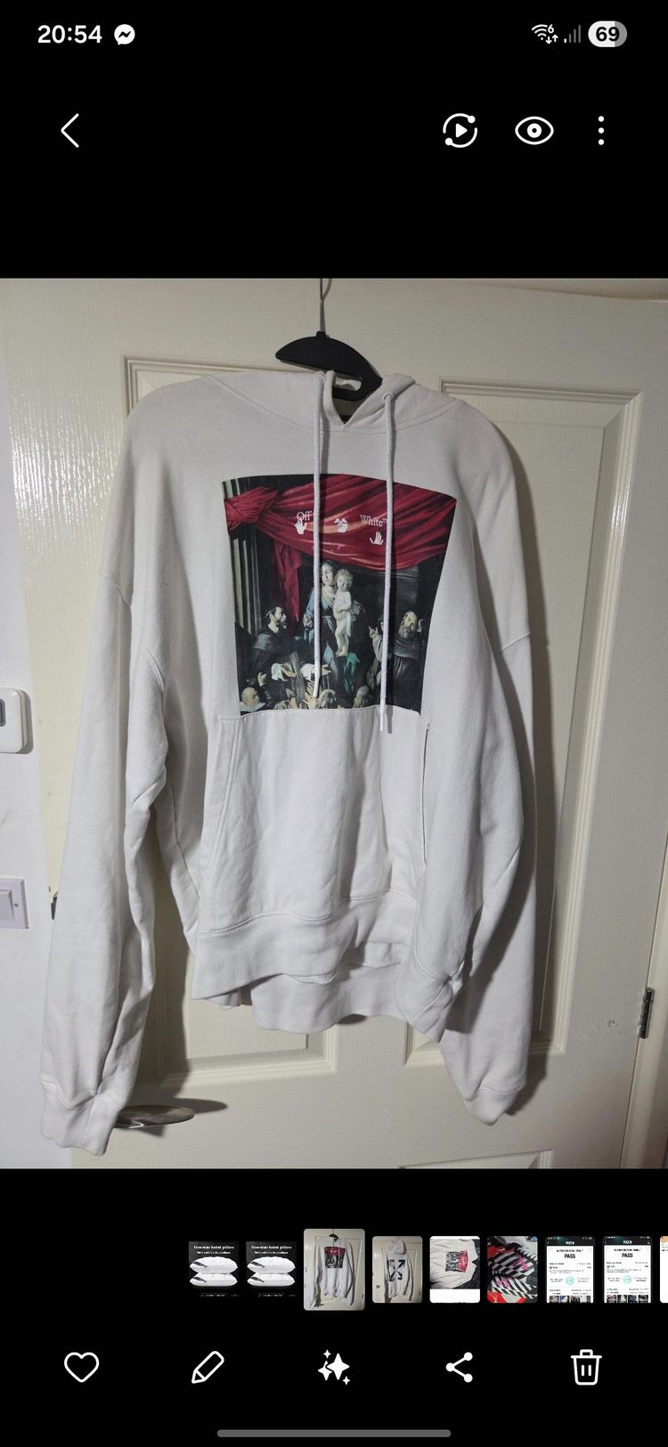 Off-White Hoodie With Graphic Print