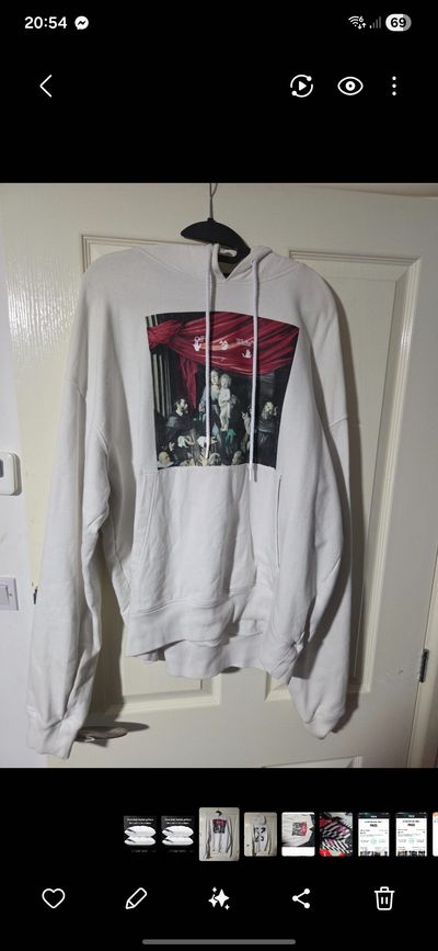 Off-White Hoodie With Graphic Print
