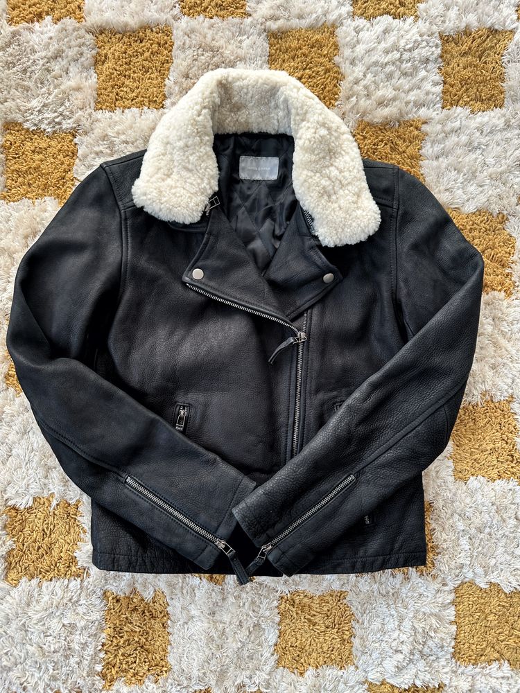 Samsøe Samsøe Samsøe & Samsøe Leather Shearling Jacket product image