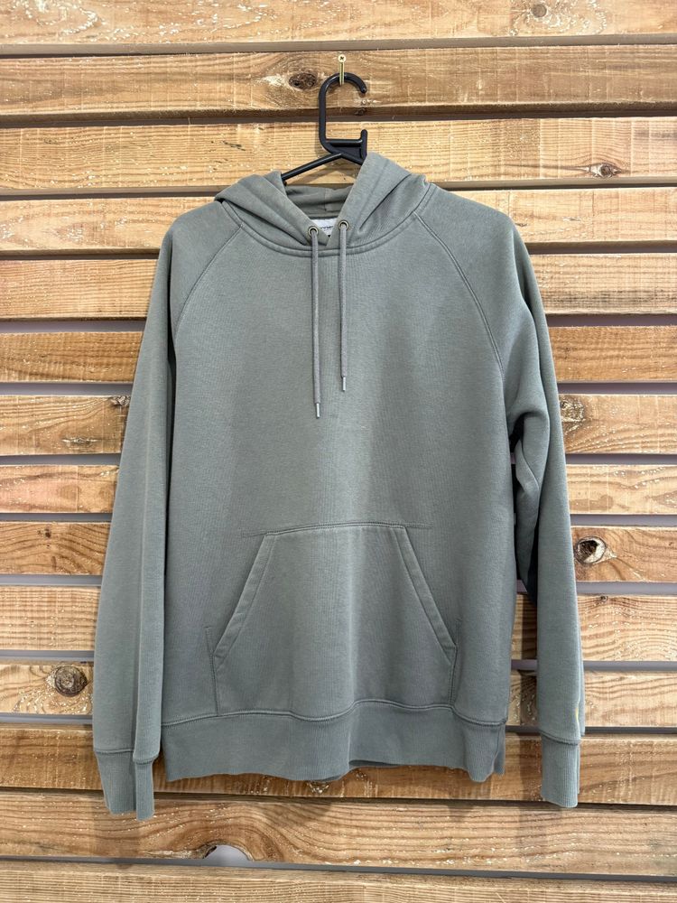 Vintage Y2K Carhartt hoodie/ hooded sweater. Khaki green. Size Medium. Workwear. image 1