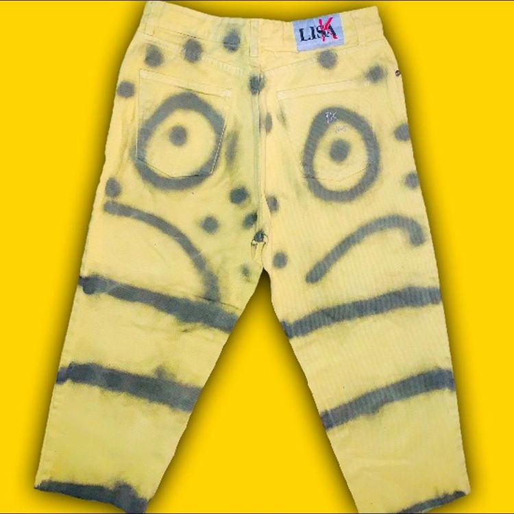* vintage LISA K DESIGN cropped JEANS * imagen 2