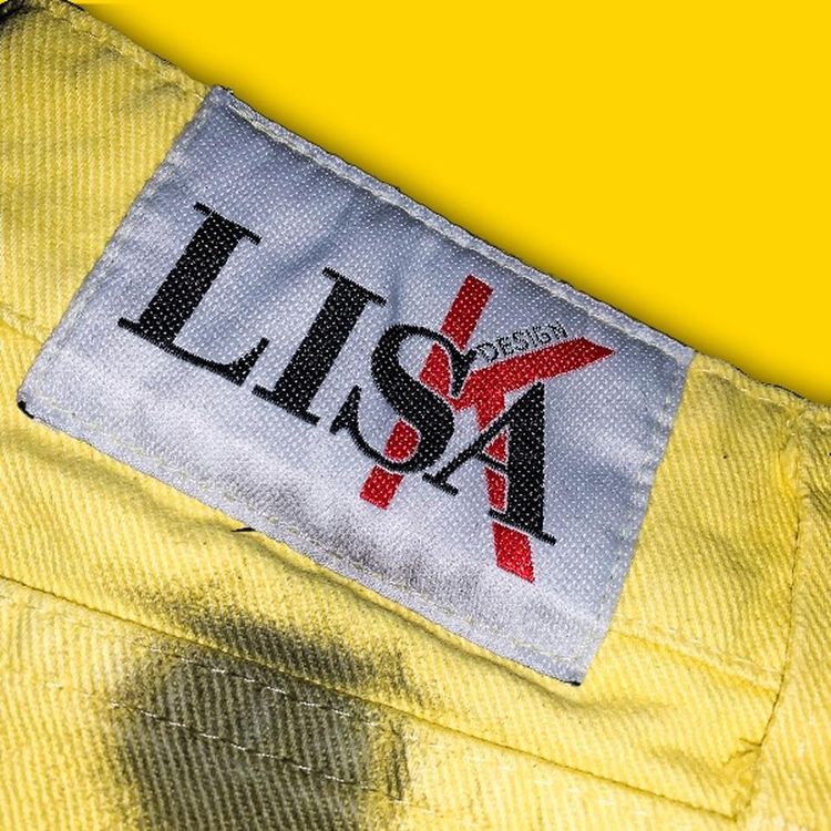 * vintage LISA K DESIGN cropped JEANS * imagen 4