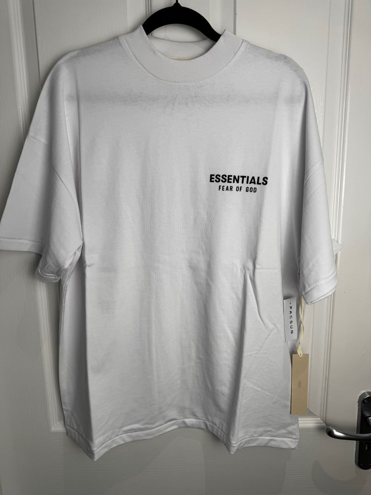 Essentials Fear Of God White T-Shirt Bright White 