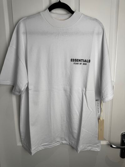 Essentials Fear Of God White T-Shirt Bright White