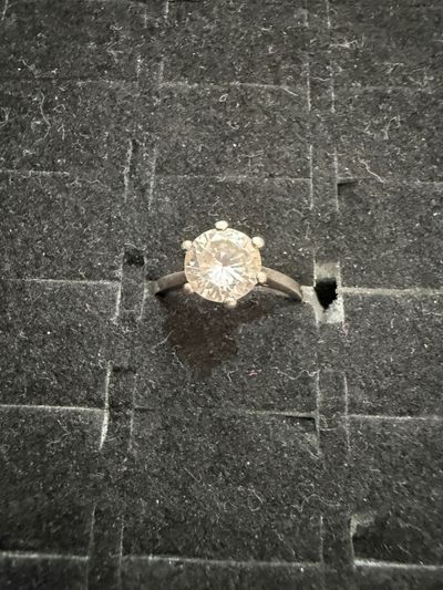 Silver Ring With Clear Gemstone