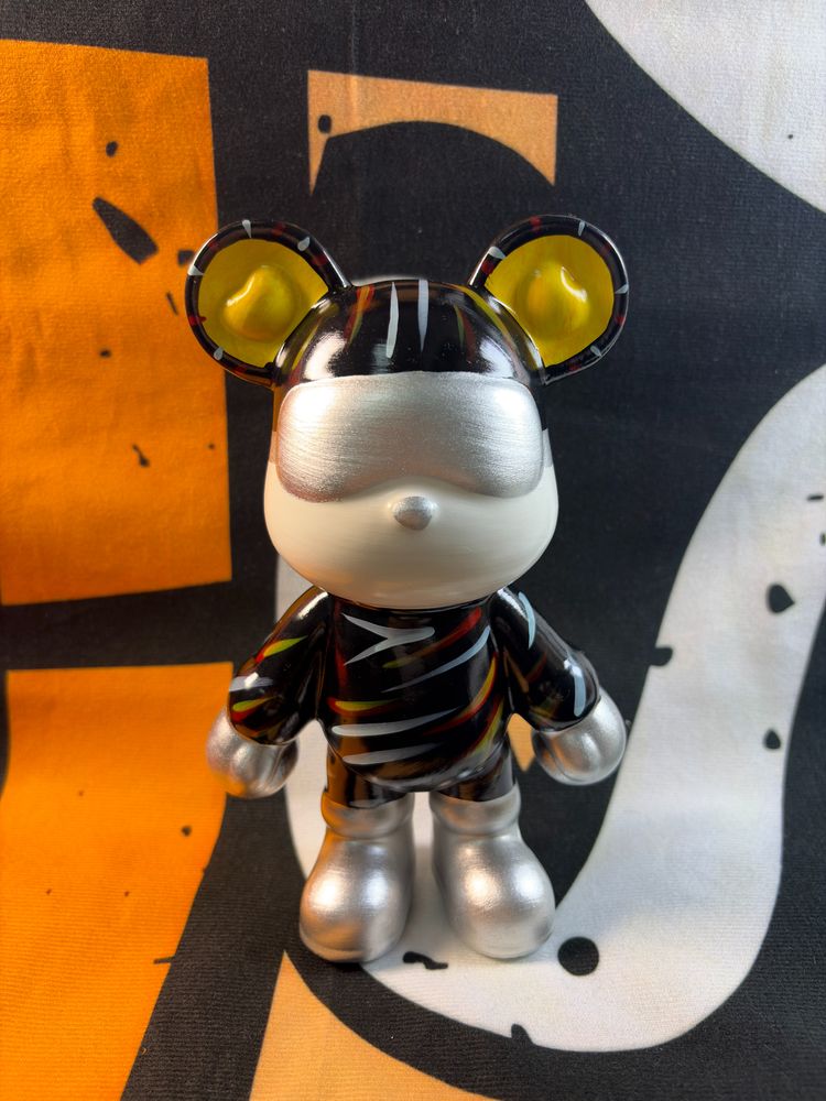 Other Black And Silver Bear Figurine With Yellow Ear Details product image
