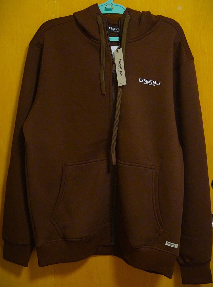 Brand New - Fear Of God ESSENTIALS - Brown Hoodie / Size L
