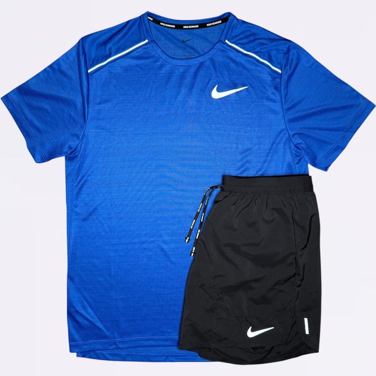 Nike Miler Set - Royal Blue / Black (Shirt & Shorts)