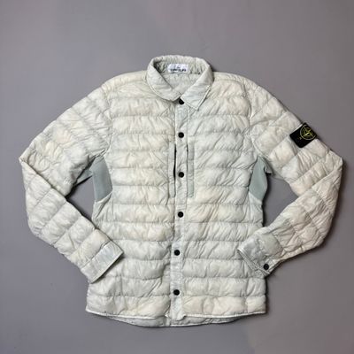 Stone Island Beige Garment Dyed Micro Yarn Down Jacket - Medium