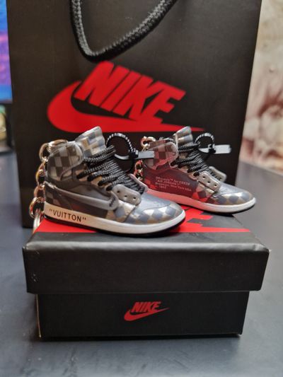 OFF white LV Nike Mini Sneaker Keychains
