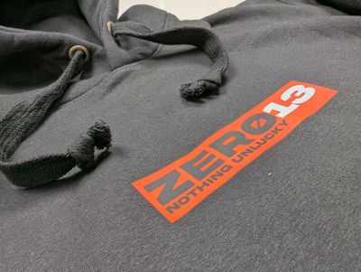 Zero13 Skater streetwear Black Hoodie, new, all sizes 3