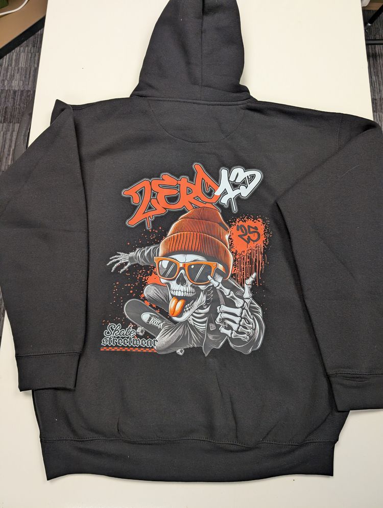 Zero13 Skater streetwear Black Hoodie, new, all sizes