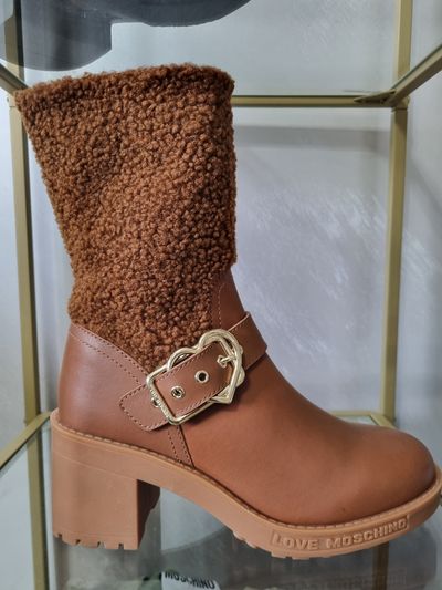 Love Moschino Brown Ankle Boots