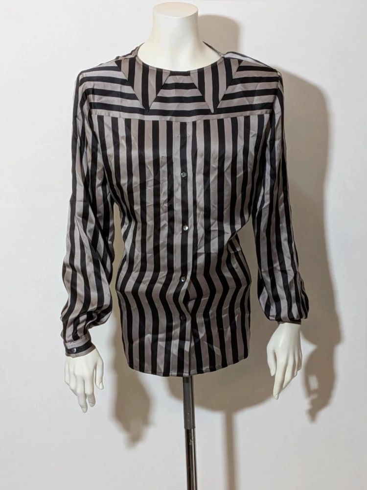 Immagine del prodotto le mie camicie Camicia in 100% Seta Le Mie Camicie Made In Italy a righe Vintage - TG 42
