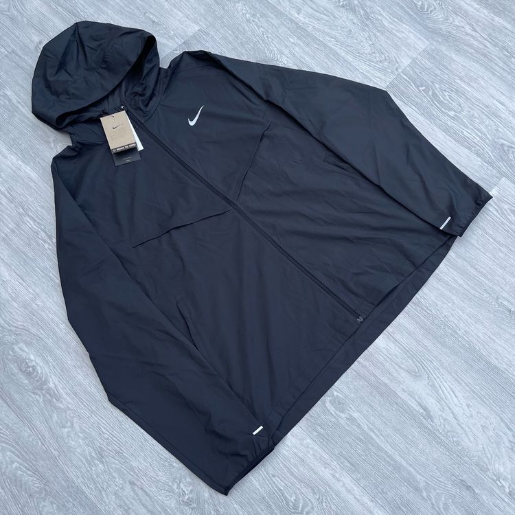 Nike Miler Repel Zip Windbreaker Running Jacket - Black [FB7540-010]