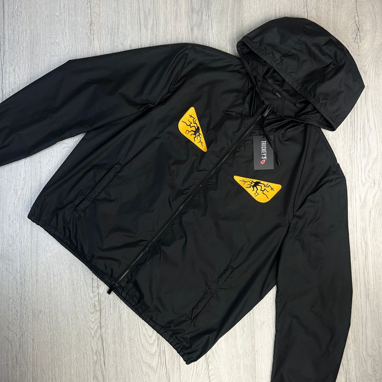 Fendi Men’s Black Zip-up Bug Eyed Windbreaker Jacket - XL obraz 4