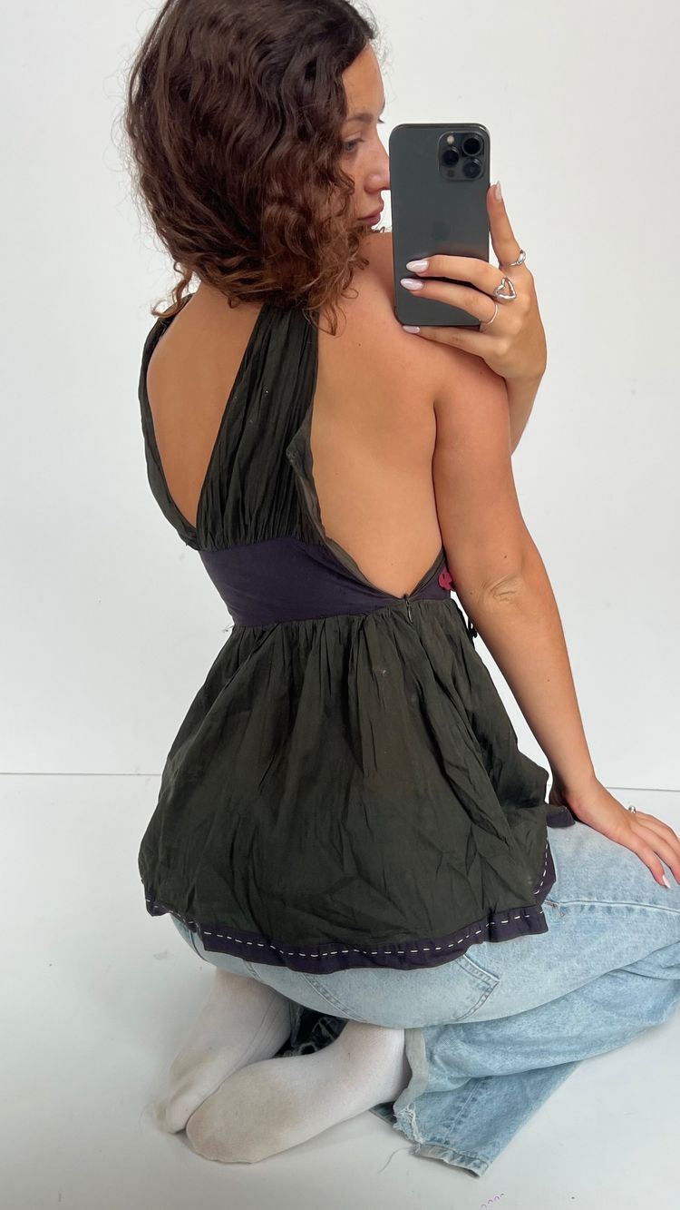 00s khaki babydoll cami- size XS 3