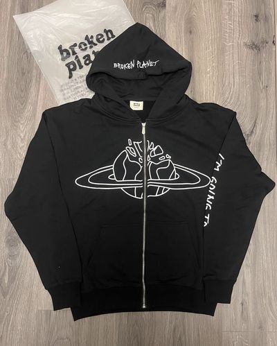 Broken Planet Zipup Black I’m Going to Outer Space
