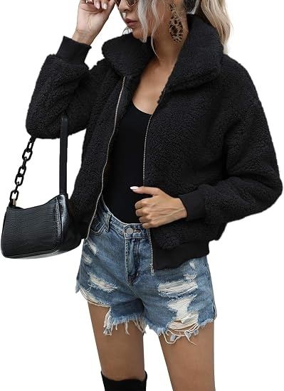 Immagine di Black Zip-Up Fleece Jacket 4
