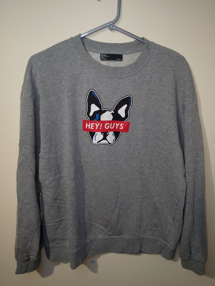 Bershka Bershka Grey Sweatshirt With Dog Graphic product image