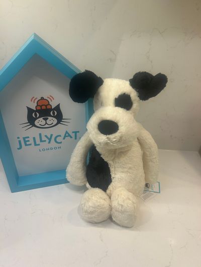 Jellycat Rufferty Black & Cream Puppy BNWT