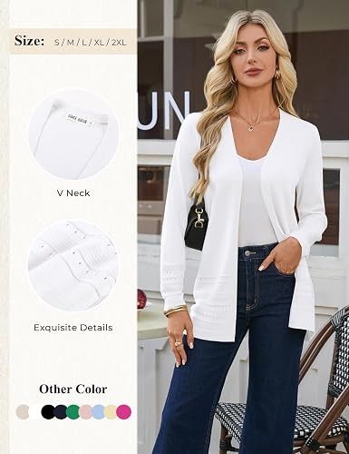 White Open-Front Cardigan image 3