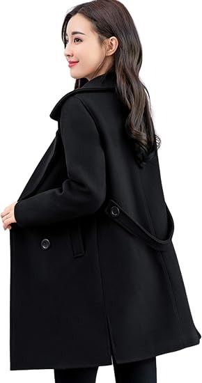 Immagine di Black Double-Breasted Coat 3