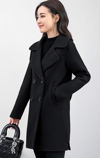 Immagine di Black Double-Breasted Coat 4