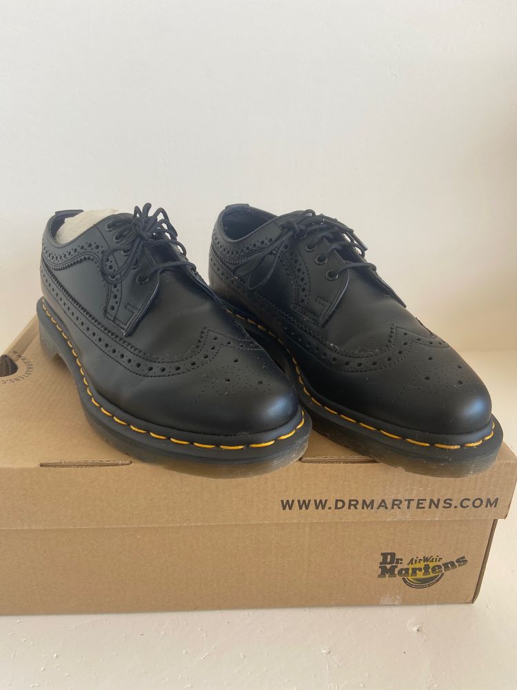 Dr. Martens Black Leather Brogue Shoes 41 image 1