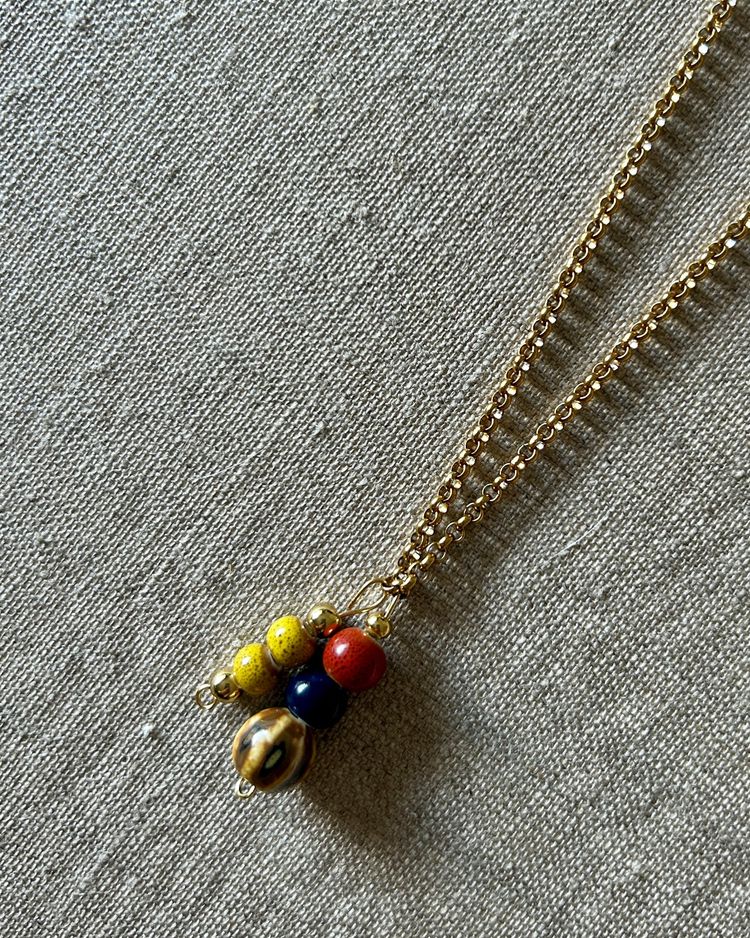Collar Par cerámica multicolor image 3