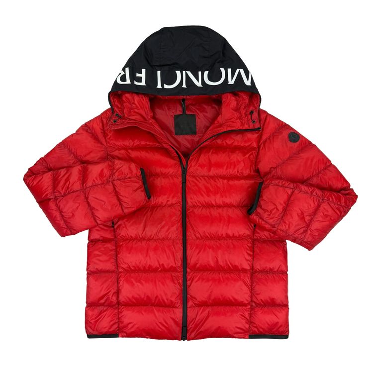 Moncler Men’s Provins Red Zip-up Down Jacket - Size 5 image 1