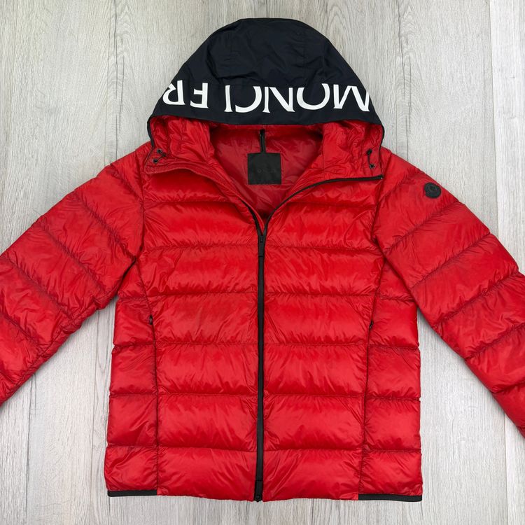 Moncler Men’s Provins Red Zip-up Down Jacket - Size 5 image 4
