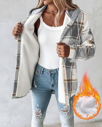 Plaid Hooded Jacket image 2