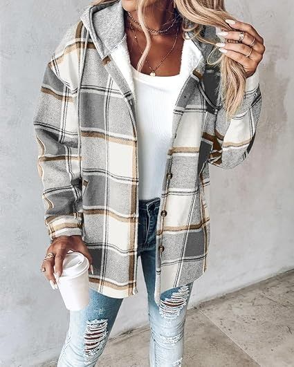Plaid Hooded Jacket image 1