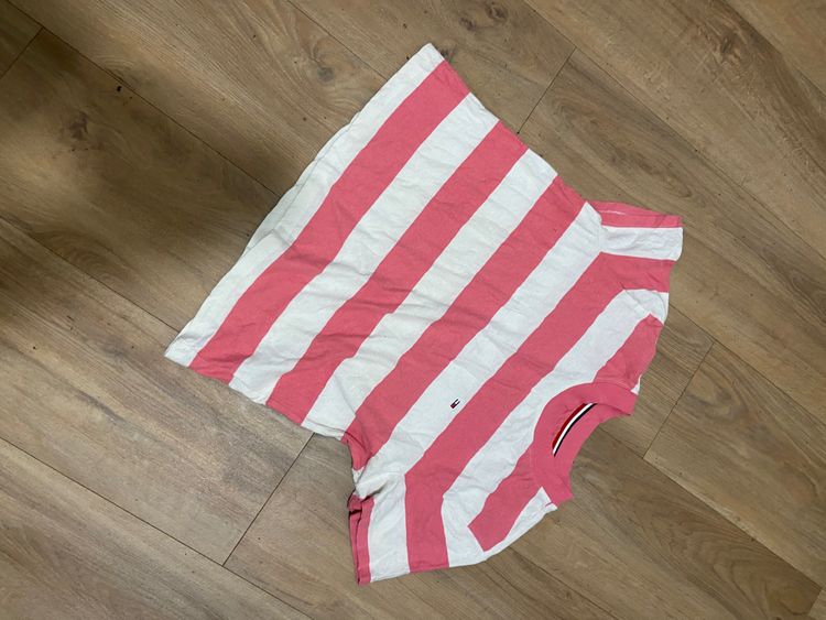 Pink And White Striped T-Shirt