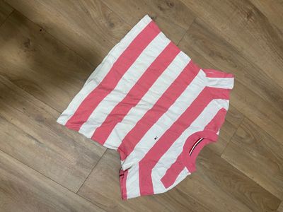 Pink And White Striped T-Shirt