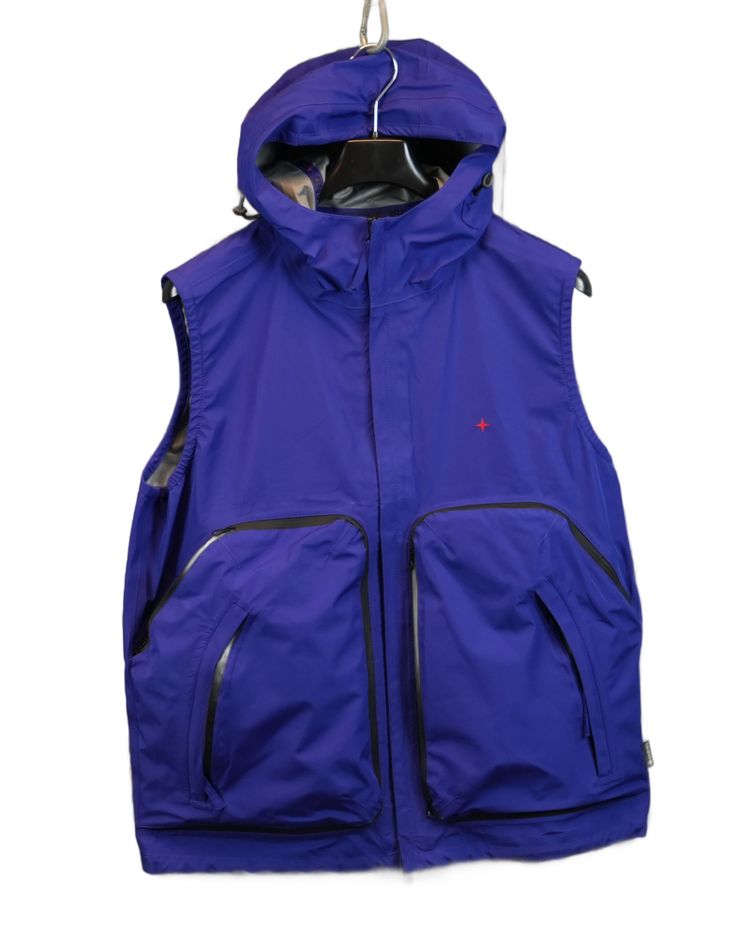 Stone Island Marina Gore-Tex Gilet with Bag Blue